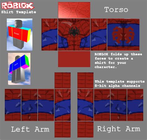 Roblox Spiderman Shirt Template